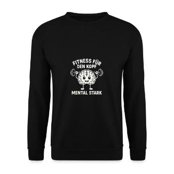 Fitness für den Kopf – Mental Stark T‑Shirt - Unisex Pullover - Schwarz - Vorne - Alina (178cm) & Michal (187cm)
