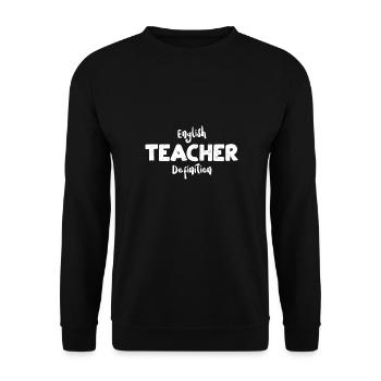 Deutsch Teacher Definition - Unisex Sweatshirt - black - Front - Alina (178cm) & Michal (187cm)