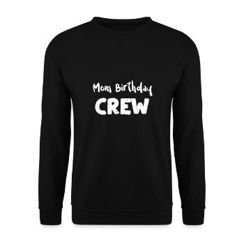 Mom Birthday Crew - Mom - Unisex Sweatshirt - black - Front - Alina (178cm) & Michal (187cm)