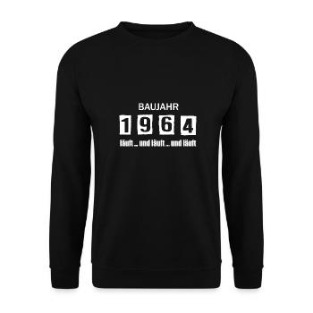 Baujahr 1964 - läuft und läuft und läuft - Unisex Pullover - Schwarz - Vorne - Alina (178cm) & Michal (187cm)