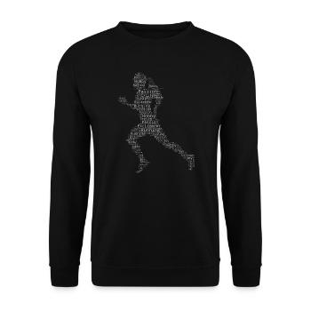 Course de fitness hommes Course à pied Jogging féminin - Sweat-shirt Unisexe - noir - Devant - Alina (178cm) & Michal (187cm)