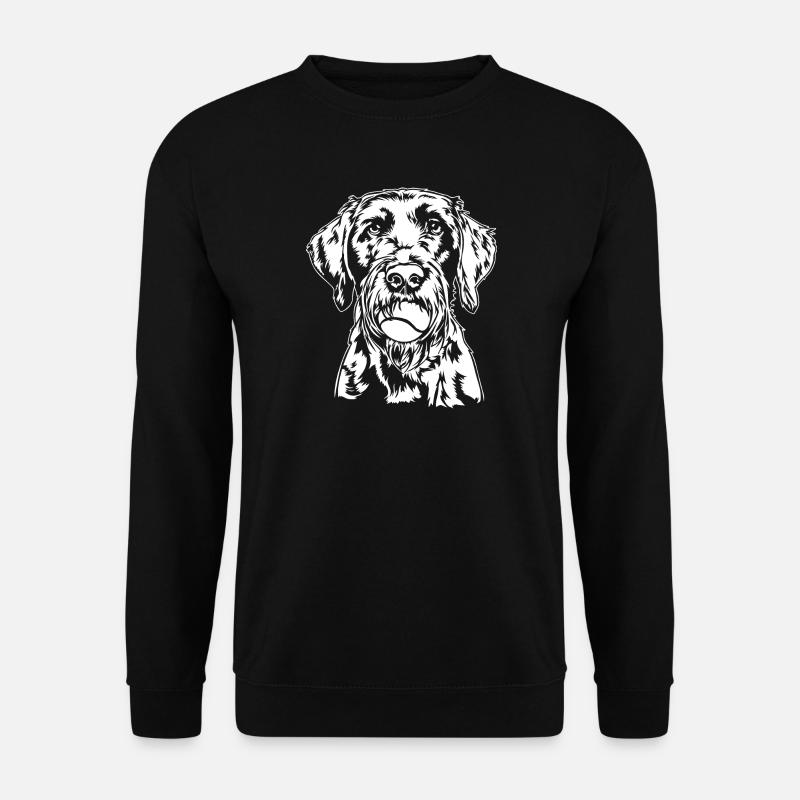 Tysk Ruhåret Boldbold Junkie Hunde Wilsigns - Unisex sweater - sort