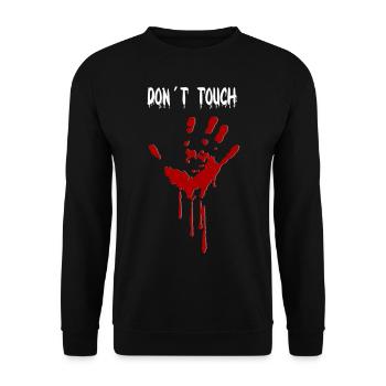 Don't touch - Unisex Sweatshirt - black - Front - Alina (178cm) & Michal (187cm)