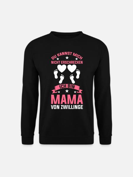 Zwillingsmama Zwillingsmutter Zwillingskinder Mutt - Unisex Pullover - Schwarz