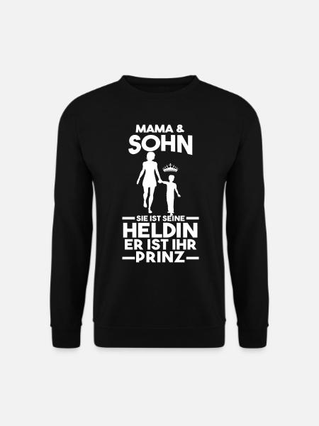 Mama Und Sohn Mutter Muttertag - Unisex Pullover - Schwarz