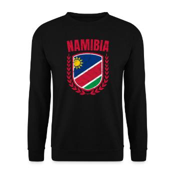 Namibia - Unisex Pullover - Schwarz - Vorne - Alina (178cm) & Michal (187cm)