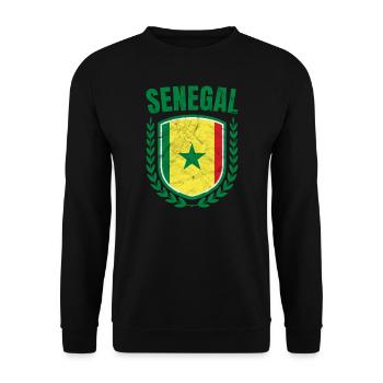Senegal - Unisex Sweatshirt - black - Front - Alina (178cm) & Michal (187cm)