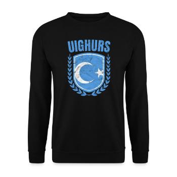 Ouïghours - Sweat-shirt Unisexe - noir - Devant - Alina (178cm) & Michal (187cm)