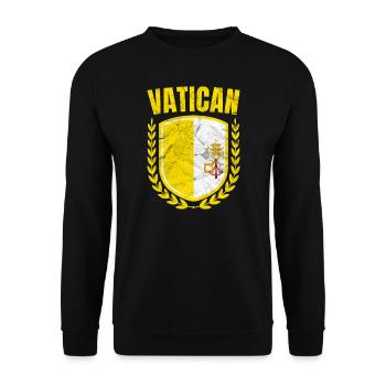 Vatican - Unisex Sweatshirt - black - Front - Alina (178cm) & Michal (187cm)