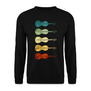 Instrument de violon Violon - Sweat-shirt Unisexe - noir - Devant - Alina (178cm) & Michal (187cm)