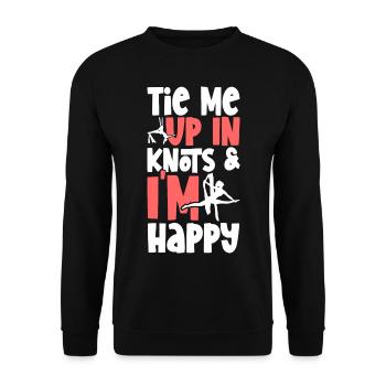 Aerial Silk / Aerial Yoga / Aerial Acrobatics Designs - Unisex Sweatshirt - black - Front - Alina (178cm) & Michal (187cm)