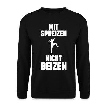 Bergsteigen Bouldern Klettern Kletterer - Unisex Pullover - Schwarz - Vorne - Alina (178cm) & Michal (187cm)
