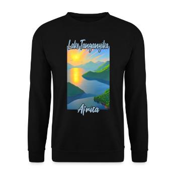 Lac tanganyika - Sweat-shirt Unisexe - noir - Devant - Alina (178cm) & Michal (187cm)