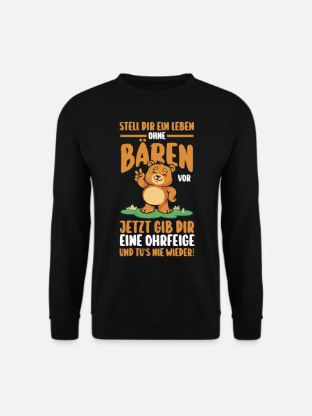 Braunbär Bär - Unisex Pullover - Schwarz