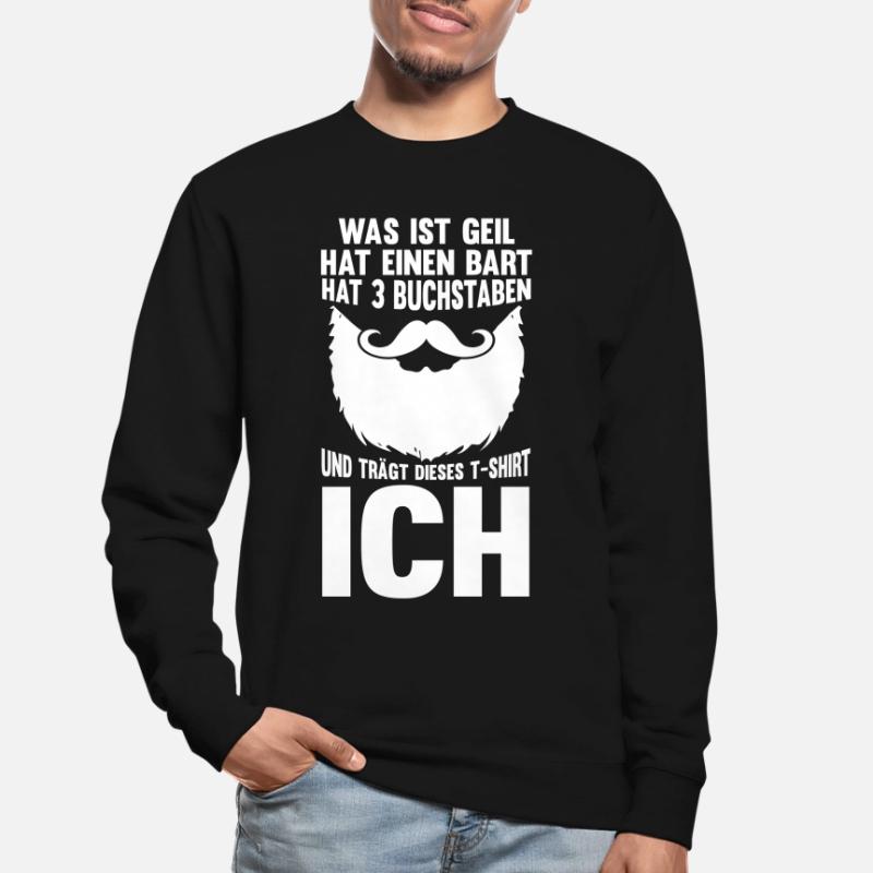 Bärtig Bartträger Schnurrbart Bart Unisex Pullover