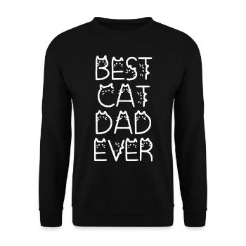 Meilleur Papa De Chat Jamais Drôle D’animal - Sweat-shirt Unisexe - noir - Devant - Alina (178cm) & Michal (187cm)
