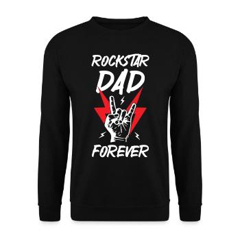 Rockstars papa pour toujours - Sweat-shirt Unisexe - noir - Devant - Alina (178cm) & Michal (187cm)
