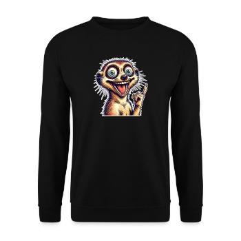 Suricate - Sweat-shirt Unisexe - noir - Devant - Alina (178cm) & Michal (187cm)
