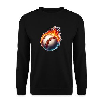 Base-ball - Sweat-shirt Unisexe - noir - Devant - Alina (178cm) & Michal (187cm)