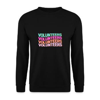 Volunteers Freiwillige Feuerwehr Helfer Retter - Unisex Pullover - Schwarz - Vorne - Alina (178cm) & Michal (187cm)