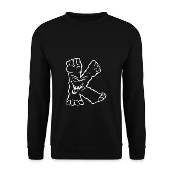 Monster K - Unisex Pullover - Schwarz - Vorne - Alina (178cm) & Michal (187cm)