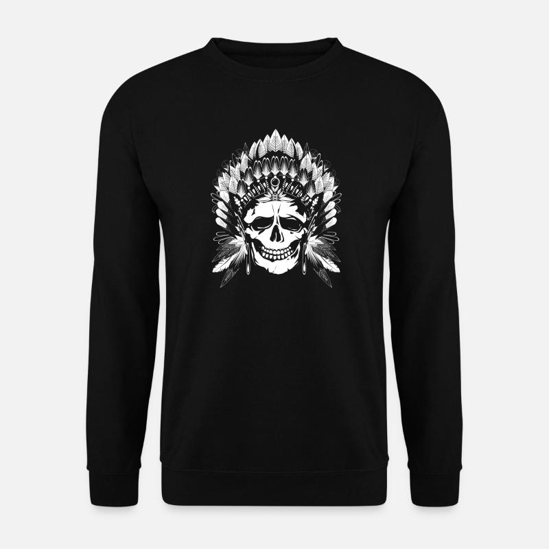 Chief Skull white motif - Unisex Sweatshirt - black