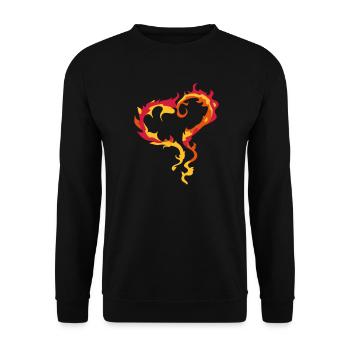 Coeur de la Flamme - Sweat-shirt Unisexe - noir - Devant - Alina (178cm) & Michal (187cm)