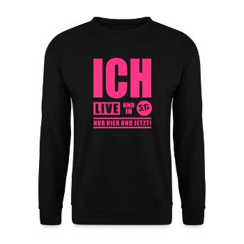 Je vis et en 3D - Sweat-shirt Unisexe - noir - Devant - Alina (178cm) & Michal (187cm)