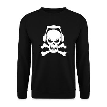 Skull Boxing Music Festival Metal Rock Party - Unisex Sweatshirt - black - Front - Alina (178cm) & Michal (187cm)