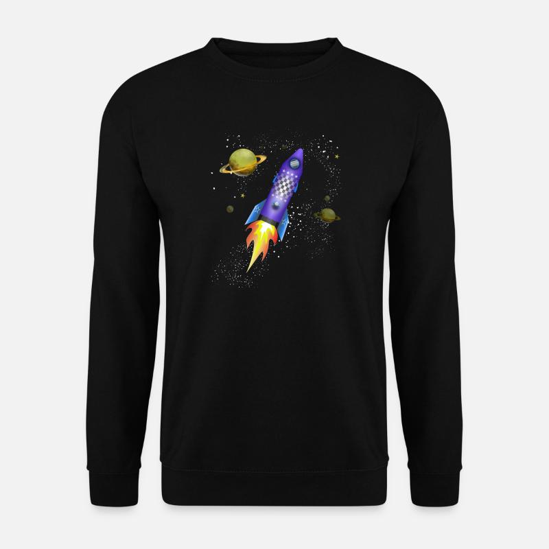 Rocket in space - Unisex Sweatshirt - black