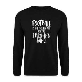 Fußball-Vorband für die Marching Band - Unisex Pullover - Schwarz - Vorne - Alina (178cm) & Michal (187cm)