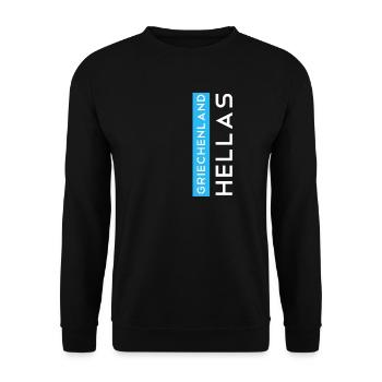 Griechenland Hellas - Unisex Pullover - Schwarz - Vorne - Alina (178cm) & Michal (187cm)
