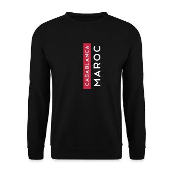 Casablanca Marokko Maroc Casablanca Souvenir - Unisex Pullover - Schwarz - Vorne - Alina (178cm) & Michal (187cm)