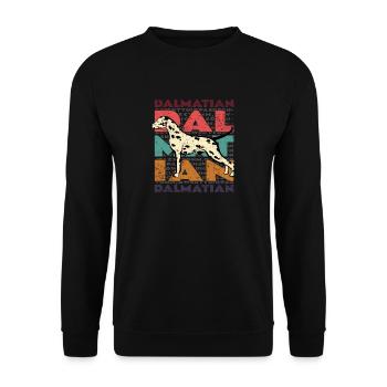 Dalmatiner - Unisex Pullover - Schwarz - Vorne - Alina (178cm) & Michal (187cm)