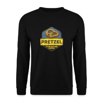Bretzel - Sweat-shirt Unisexe - noir - Devant - Alina (178cm) & Michal (187cm)