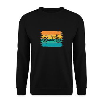 Tandem bike - Unisex Sweatshirt - black - Front - Alina (178cm) & Michal (187cm)