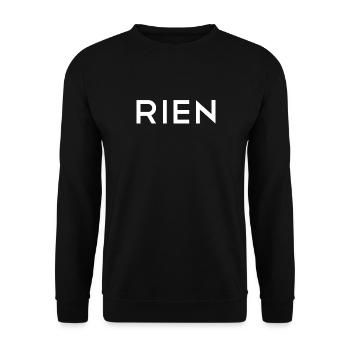 Rien Nothing nothing no wish - Unisex Sweatshirt - black - Front - Alina (178cm) & Michal (187cm)