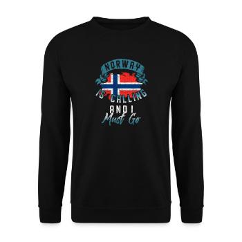 Norwegen - Unisex Pullover - Schwarz - Vorne - Alina (178cm) & Michal (187cm)