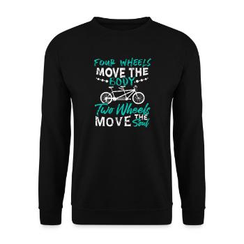 Vélo tandem - Sweat-shirt Unisexe - noir - Devant - Alina (178cm) & Michal (187cm)