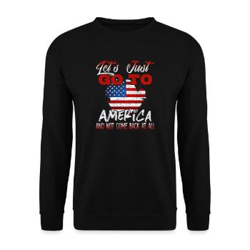 USA - Unisex Pullover - Schwarz - Vorne - Alina (178cm) & Michal (187cm)