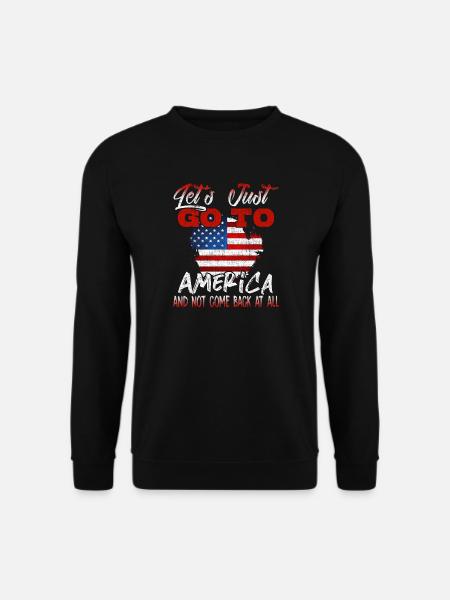 USA - Unisex Pullover - Schwarz