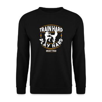 Muay Thai - Sweat-shirt Unisexe - noir - Devant - Alina (178cm) & Michal (187cm)