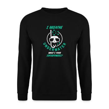 Tauchen - Unisex Pullover - Schwarz - Vorne - Alina (178cm) & Michal (187cm)