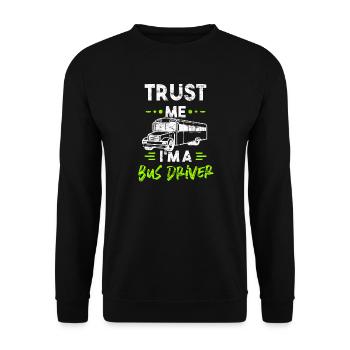 Chauffeur de bus - Sweat-shirt Unisexe - noir - Devant - Alina (178cm) & Michal (187cm)