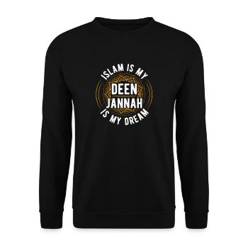 Islam Religion Allah Idée Cadeau Ramadan - Sweat-shirt Unisexe - noir - Devant - Alina (178cm) & Michal (187cm)