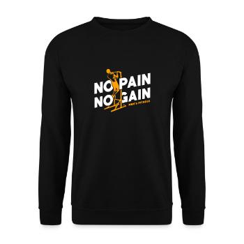 Homme de remise en forme - Sweat-shirt Unisexe - noir - Devant - Alina (178cm) & Michal (187cm)