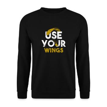 parapente - Sweat-shirt Unisexe - noir - Devant - Alina (178cm) & Michal (187cm)