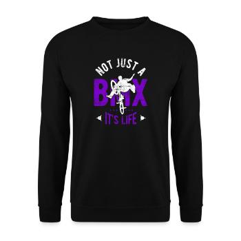 BMX - Unisex Sweatshirt - black - Front - Alina (178cm) & Michal (187cm)