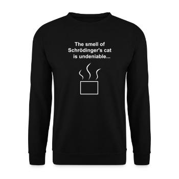 schrödinger's Katze, Schrödingers cat, dead cat - Unisex Pullover - Schwarz - Vorne - Alina (178cm) & Michal (187cm)