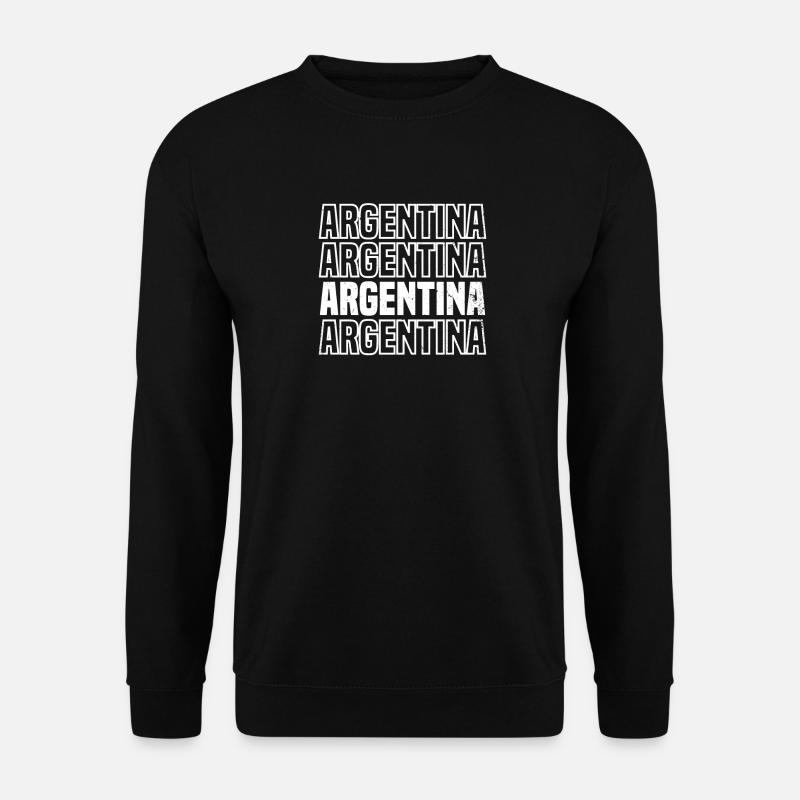 Argentinien Vierfach Schriftzug - Unisex Pullover - Schwarz